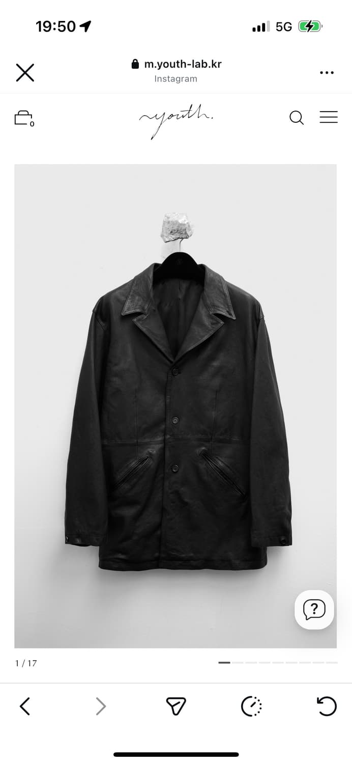 (구매) washed leather jacket 상품이미지1