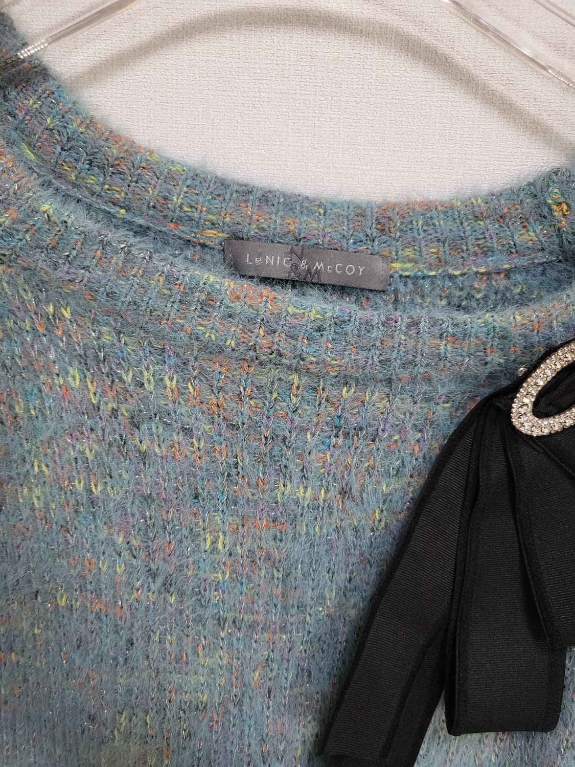 LeNic&McCoy 루즈핏 리본 니트 free55-77 상품이미지3