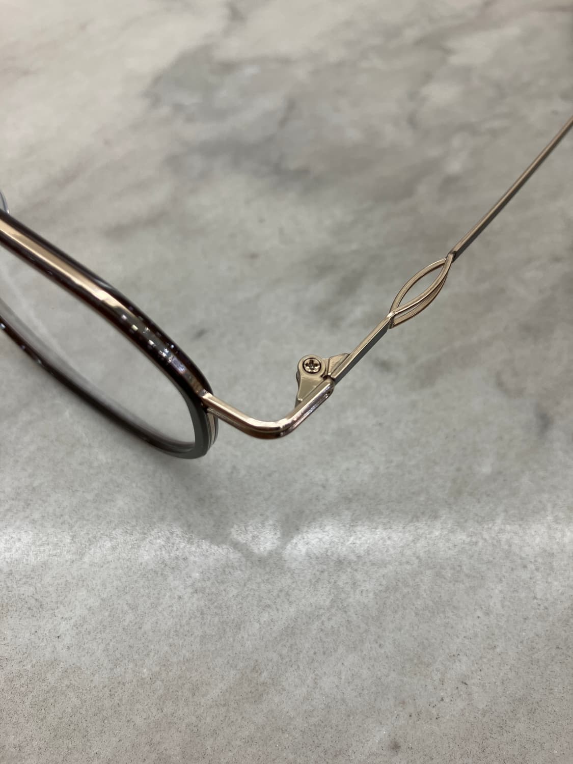 크루세이드 Crusade 골드 브라운 솔텍스 소프트 스퀘어 메탈테 안경 상품이미지2