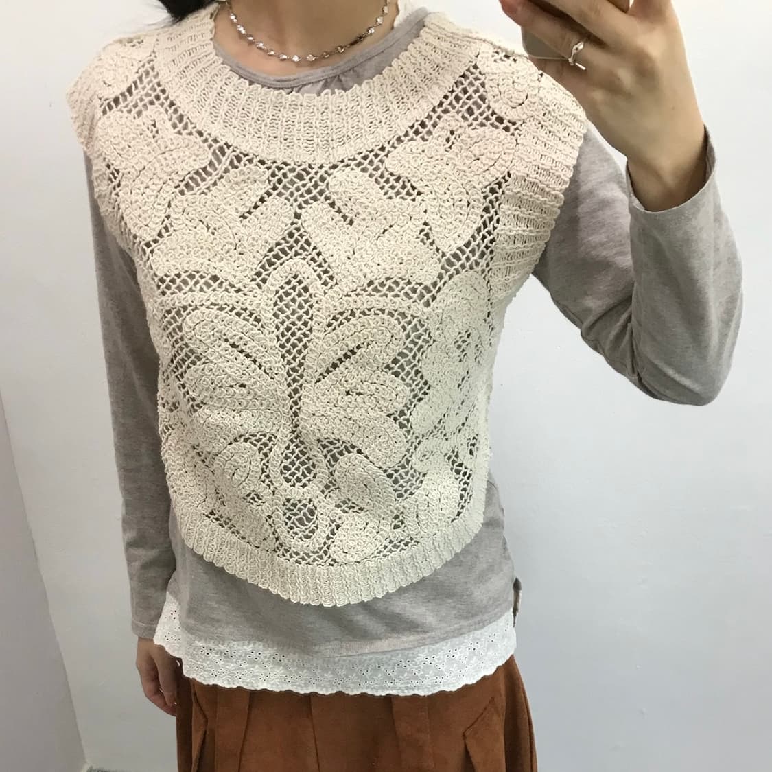 빈티지 크로셰 베스트  상품이미지3
