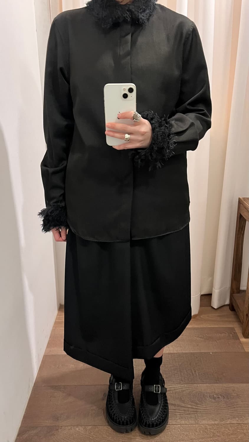 Asymmetry Wide Gaucho Pants 상품이미지3