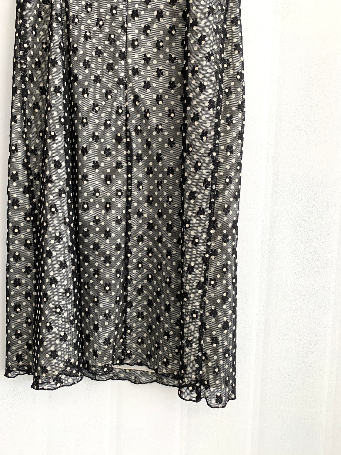 Black Dot Lace Mini Slip Dress 상품이미지5