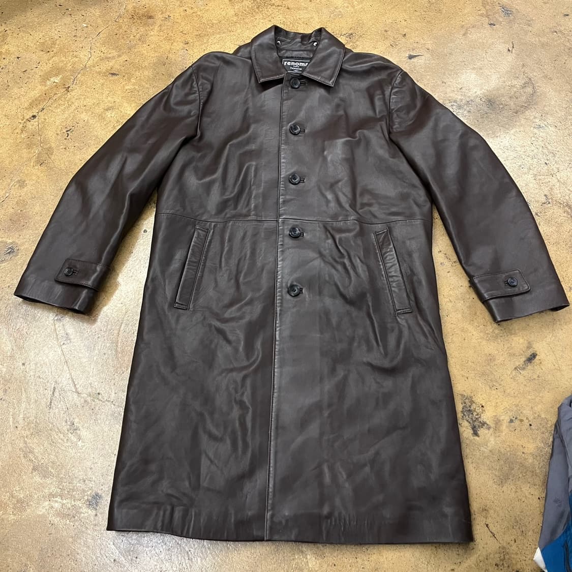 [정품/100] 레노마 브라운 양가죽 롱코트 b17 상품이미지3