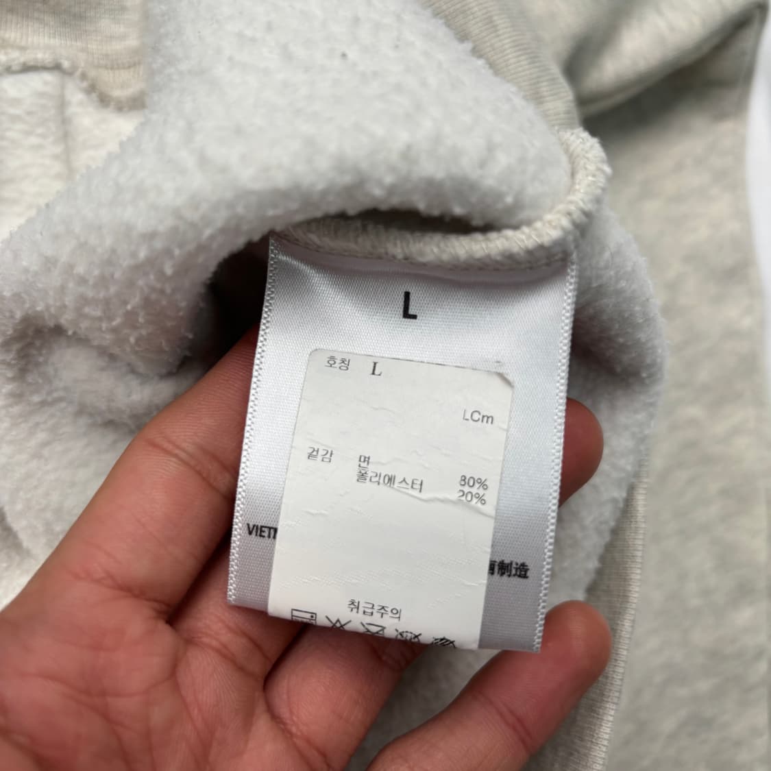 에센셜 더 코어 컬렉션 다크 오트밀 후드티 L 상품이미지8