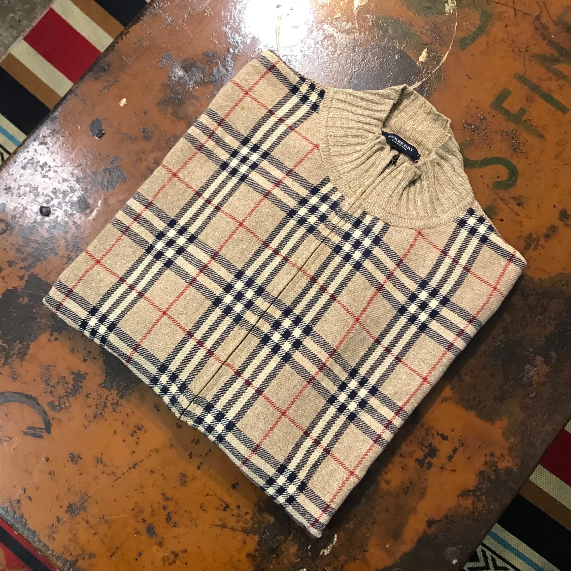 버버리 베이지 노바체크 실크 투웨이 집업 자켓 남성 105 여성 프리 상품이미지1