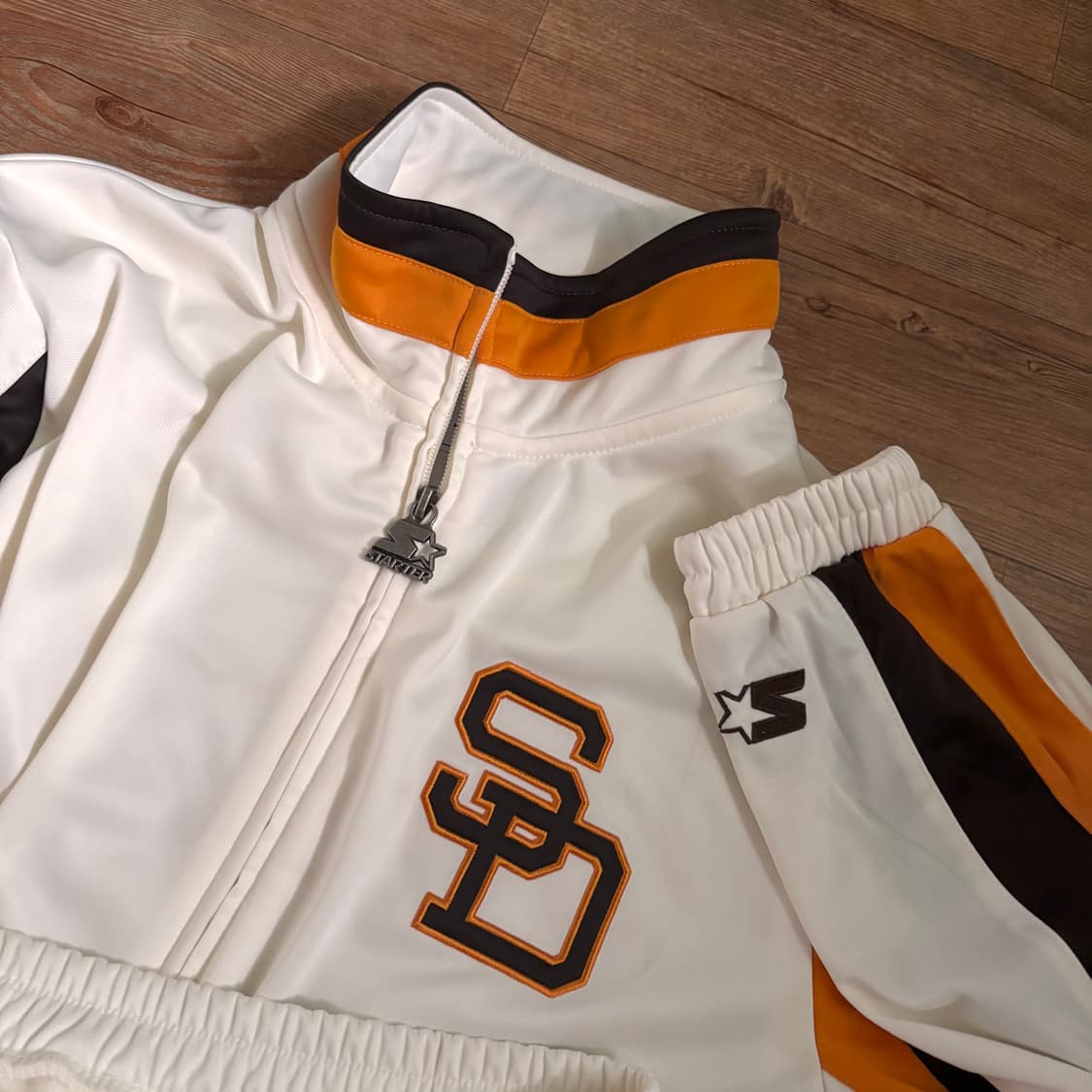 새제품급 SD 샌디에고 파드리스 져지 집업 점퍼 M 110 스타터 MLB 상품이미지6