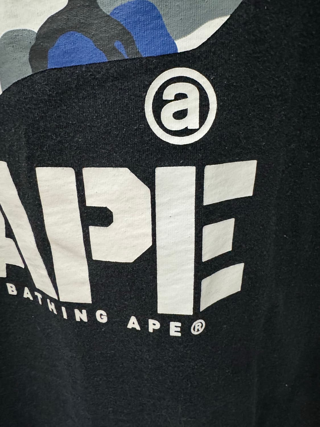 🧥 AAPE에이프 바이 어 베이프 카모헤드 그래픽 티셔츠 (Black) 상품이미지7