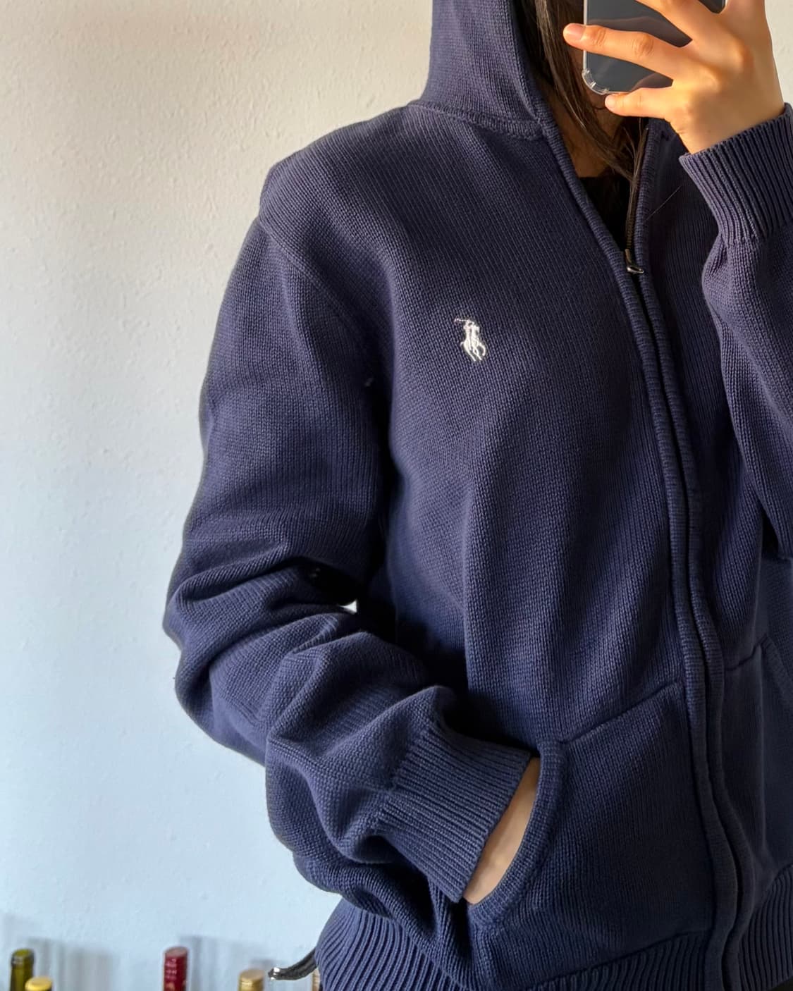 [S-M]폴로 랄프로렌 코튼 니트 후드집업 상품이미지3