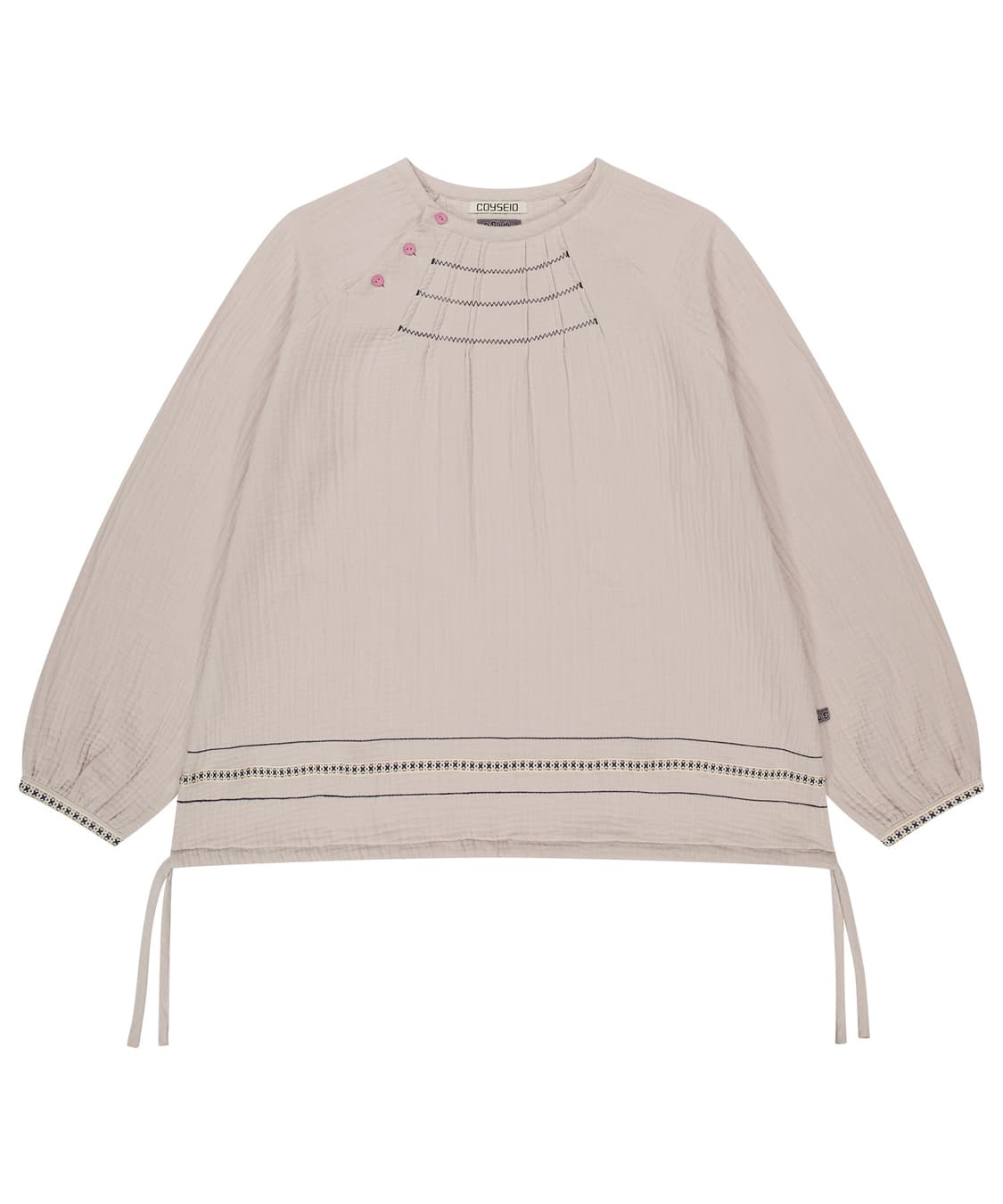 COYSEIO X BLYTHE ZIGZAG PINTUCK BLOUSE 상품이미지1