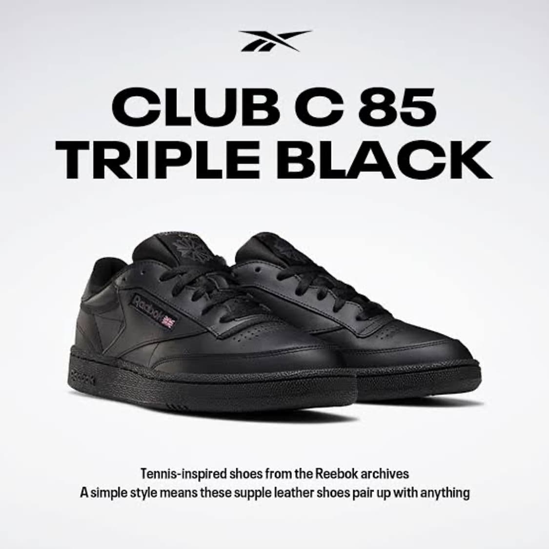 [정품, 상태 우수 275] 리복 클럽C 85 트리플 블랙 트블 상품이미지1