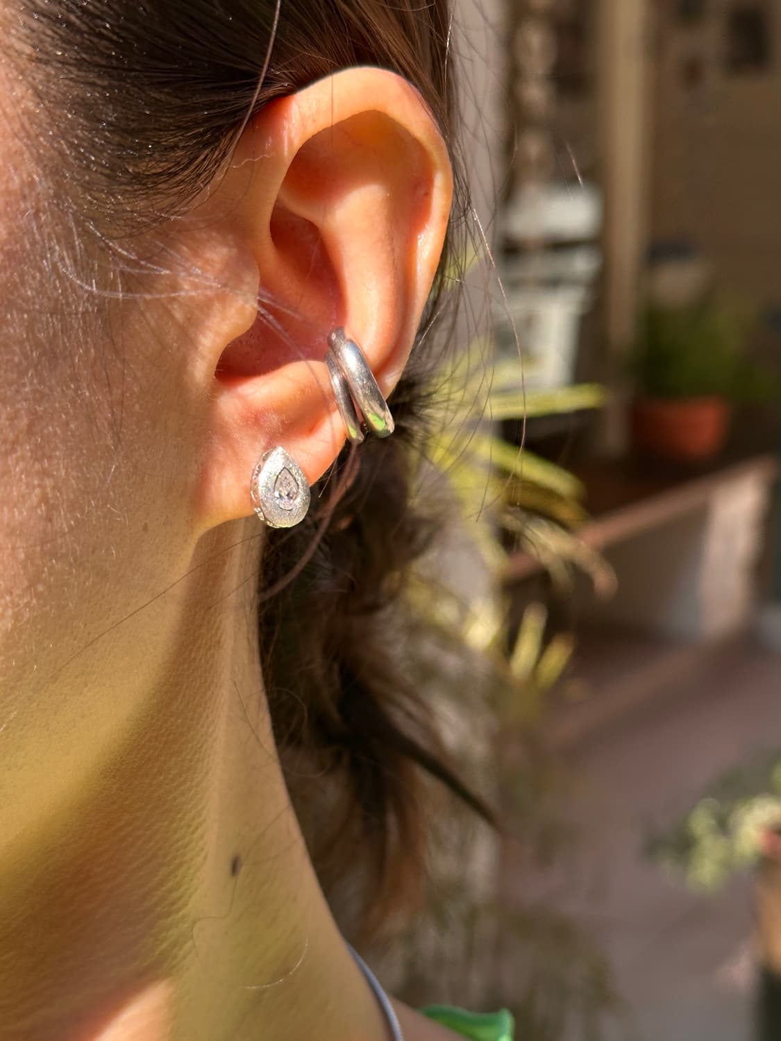Vintage water drop 925silver earring 상품이미지8