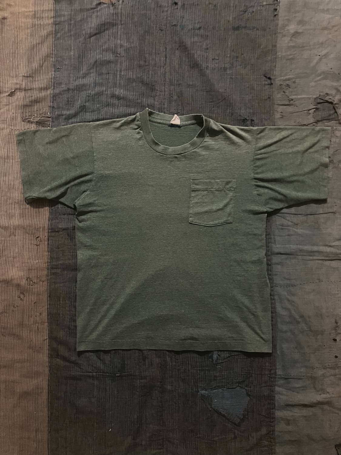 🇺🇸 80s USA 빈티지 프룻 오브 더 룸 셀비지 포켓 티셔츠 상품이미지1