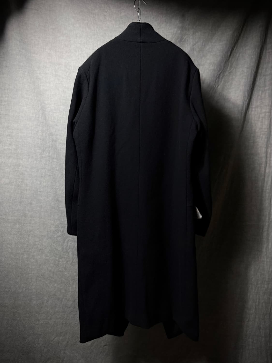 KLASICA Asymmetric Long Wool Coat 상품이미지7
