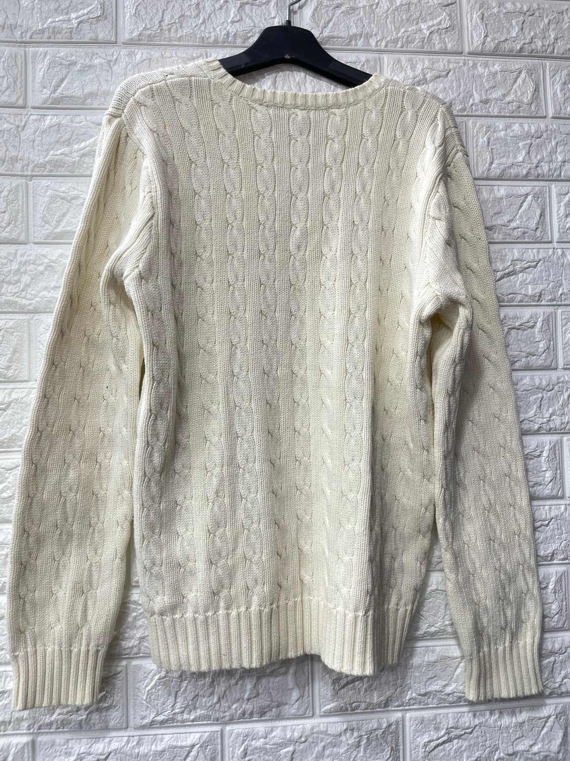 폴로 랄프로렌 케이블 니트 아이보리 XL 상품이미지2