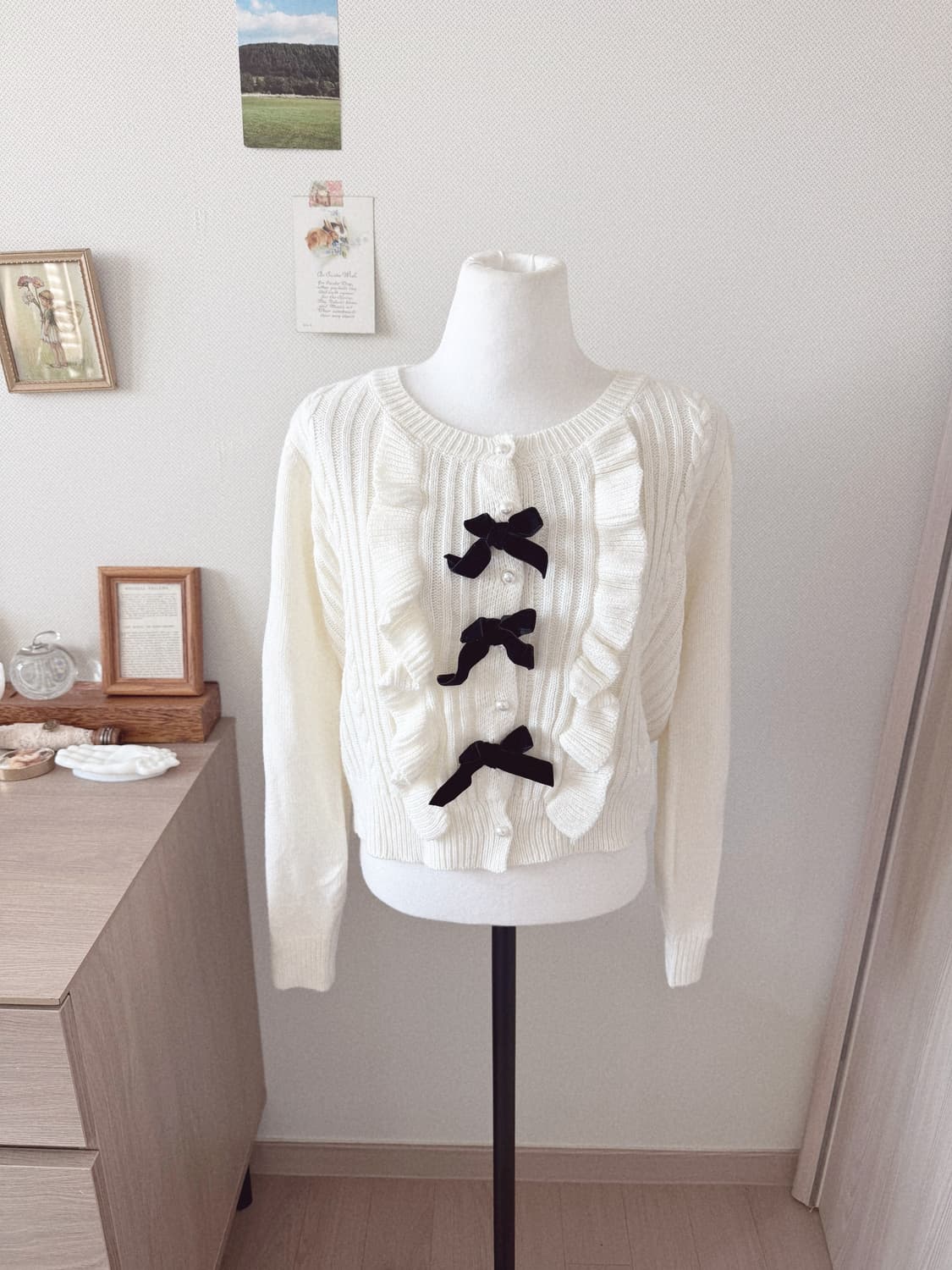 귀여운 리본 가디건 상품이미지1