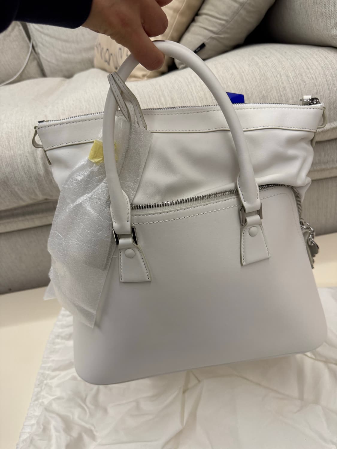 메종마르지엘라 화이트 미디움 숄더백 새상품 상품이미지7