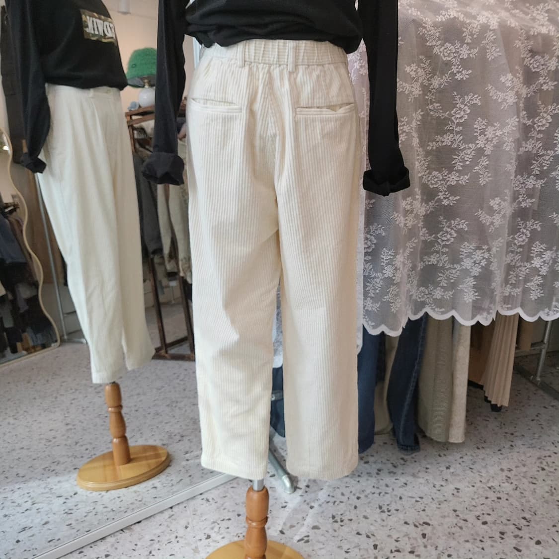 GU 크림화이트 코듀로이 팬츠 상품이미지10