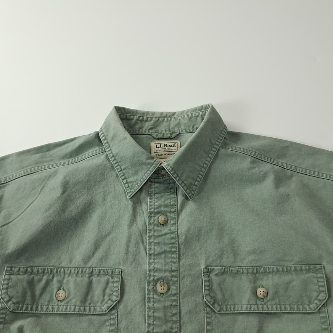 CK347 LT 엘엘빈 90s 세이지그린 워크 셔츠 남방 상품이미지2