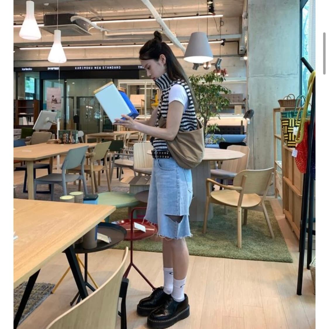 릿킴 크레용 니트 집업 베스트 상품이미지2