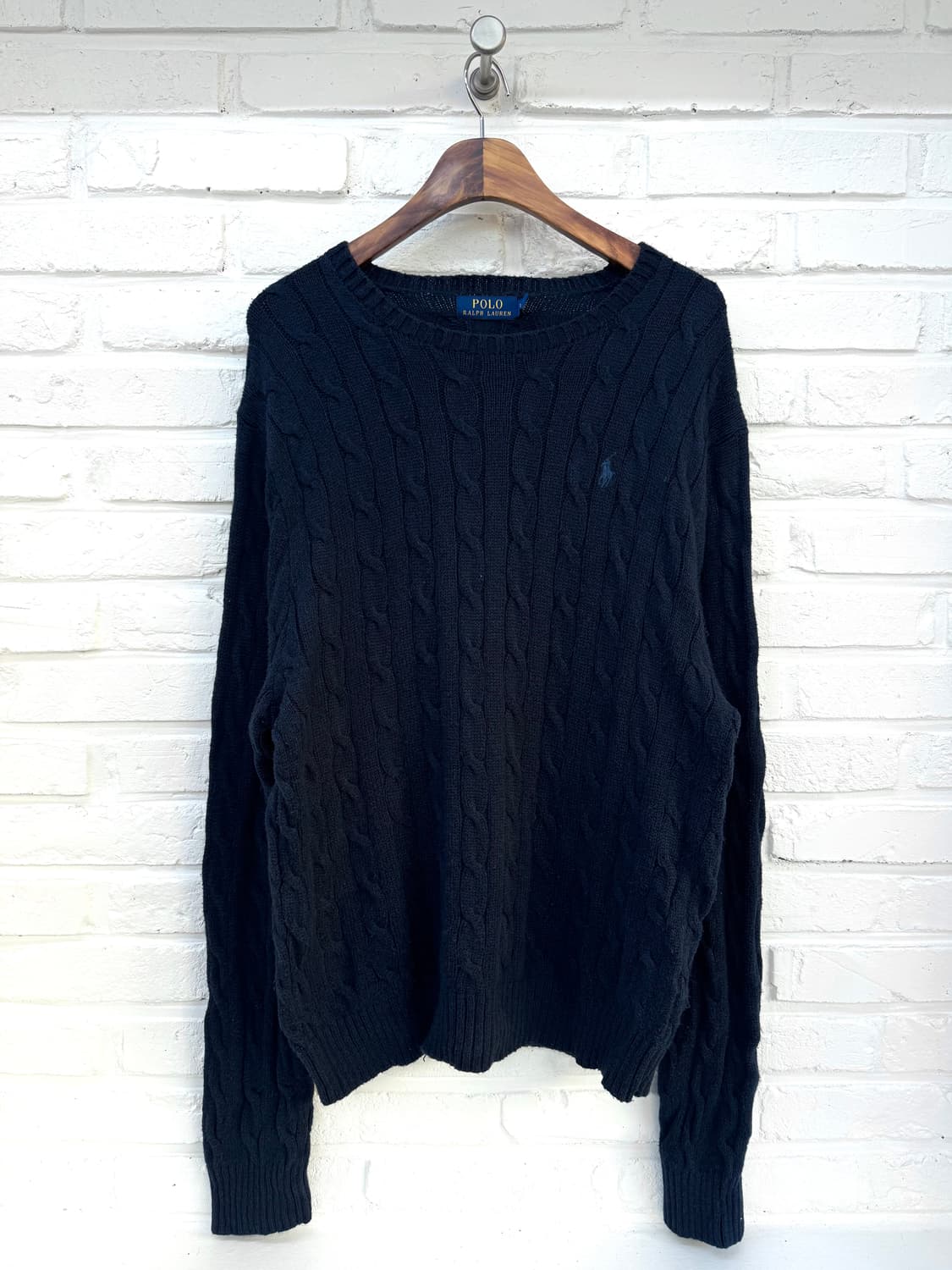 폴로 네이비 꽈베기 니트  상품이미지3