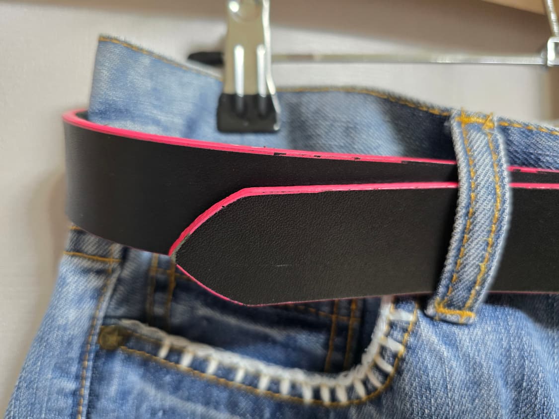 비비안 웨스트우드 핑크 배색 가죽 벨트 상품이미지4