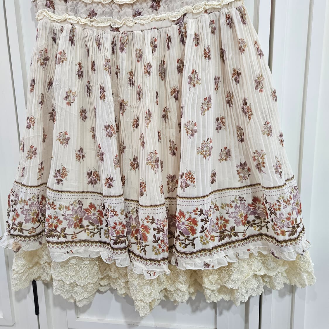 엑시즈팜(axes femme) 보헤미안 플라워 레이스치마 상품이미지5