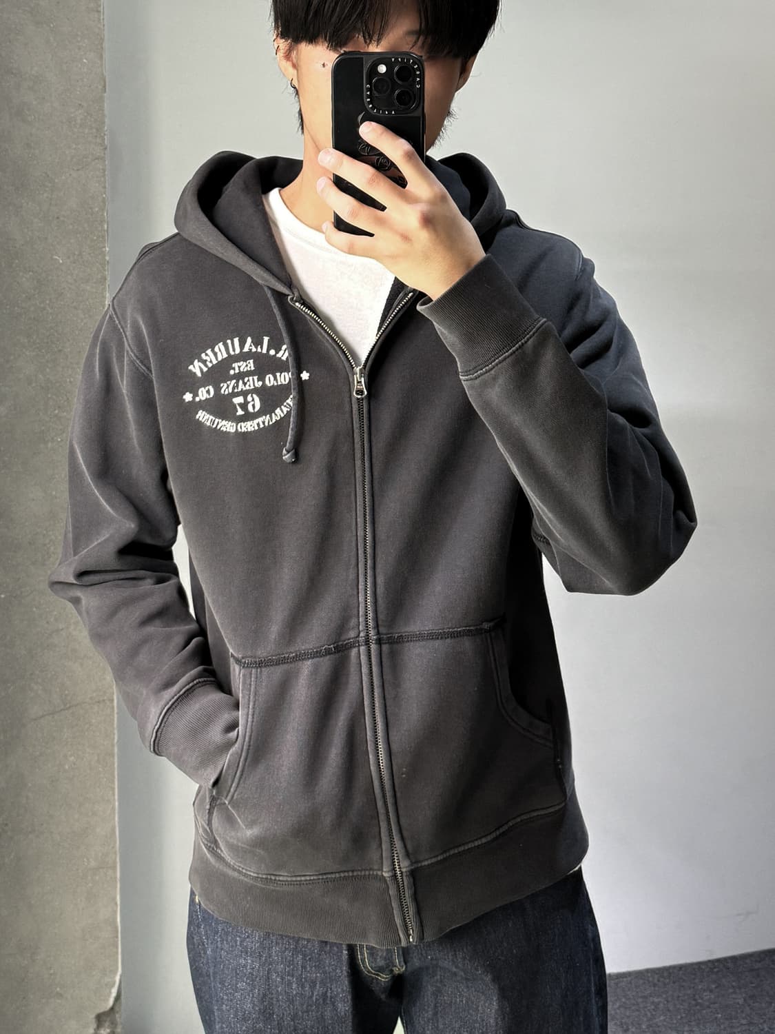 폴로 진스 컴퍼니 U.S.N 스텐실 로고 후드집업 상품이미지2