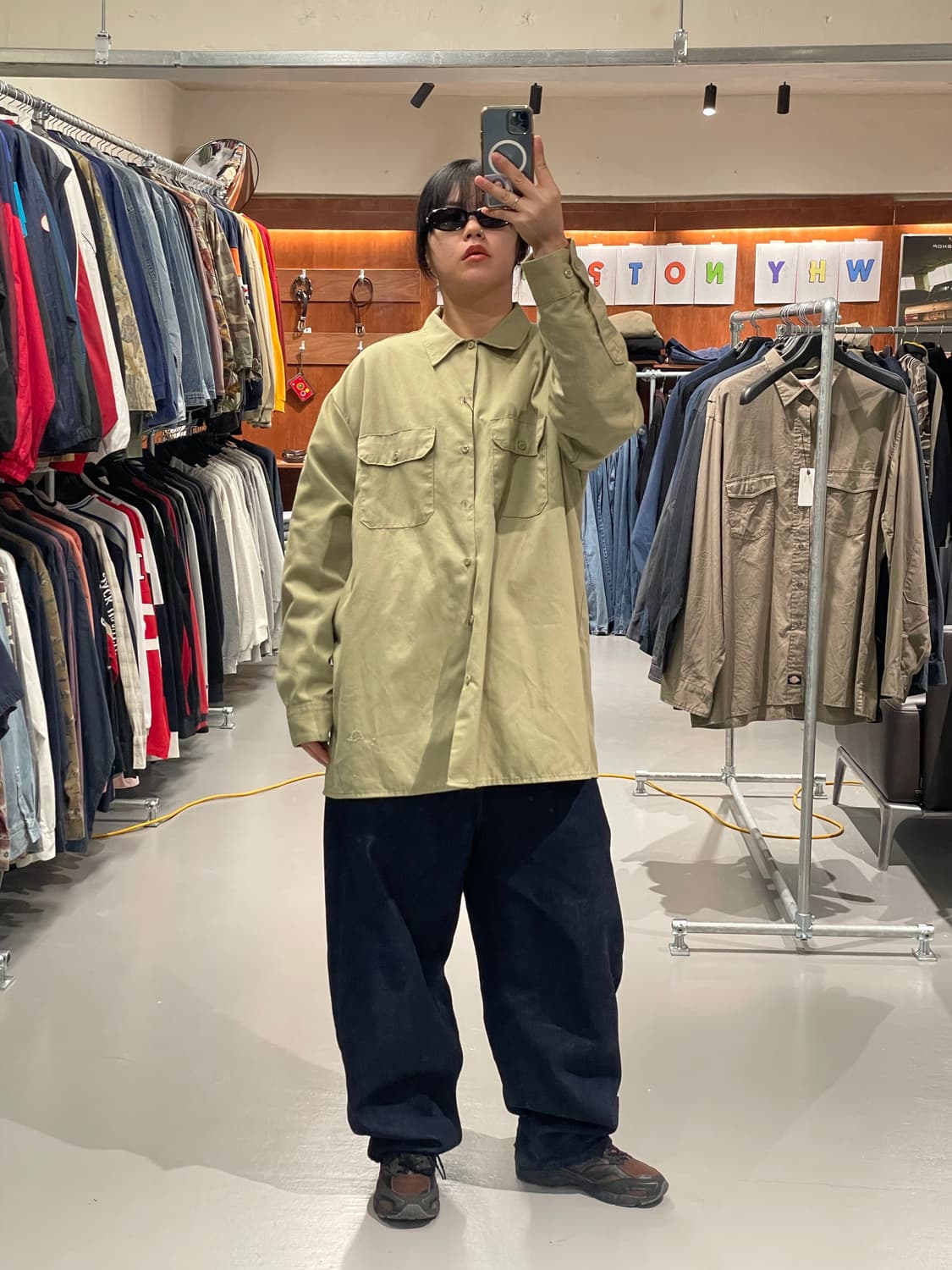 디키즈 워크 셔츠(카키베이지)   상품이미지6