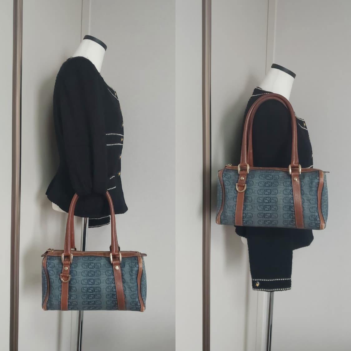 [정품] 구찌 블루 데님 D링 애비 보스톤 토트백 상품이미지1