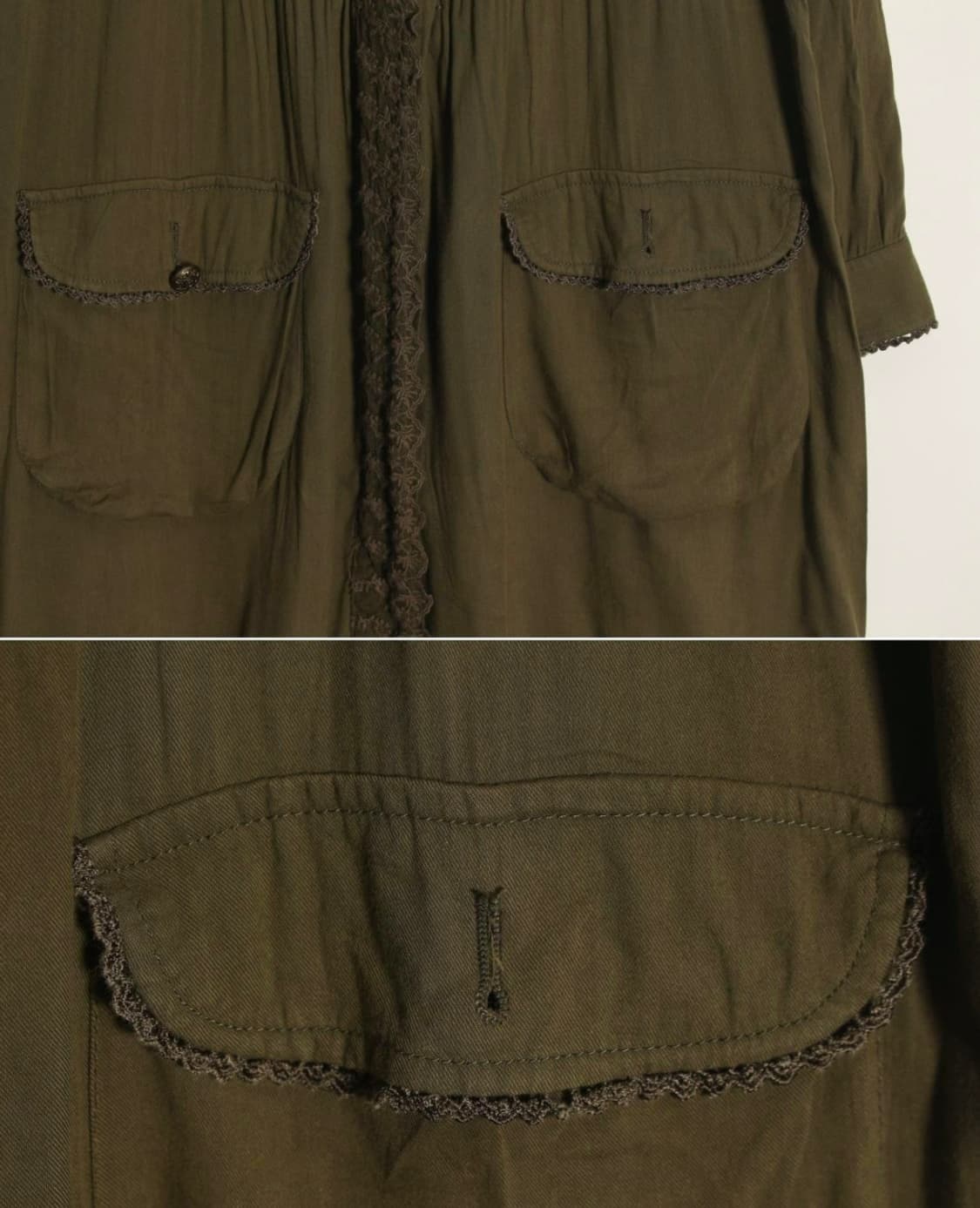 엑시즈팜 레이스 후드 야상 대대장 아우터 상품이미지3