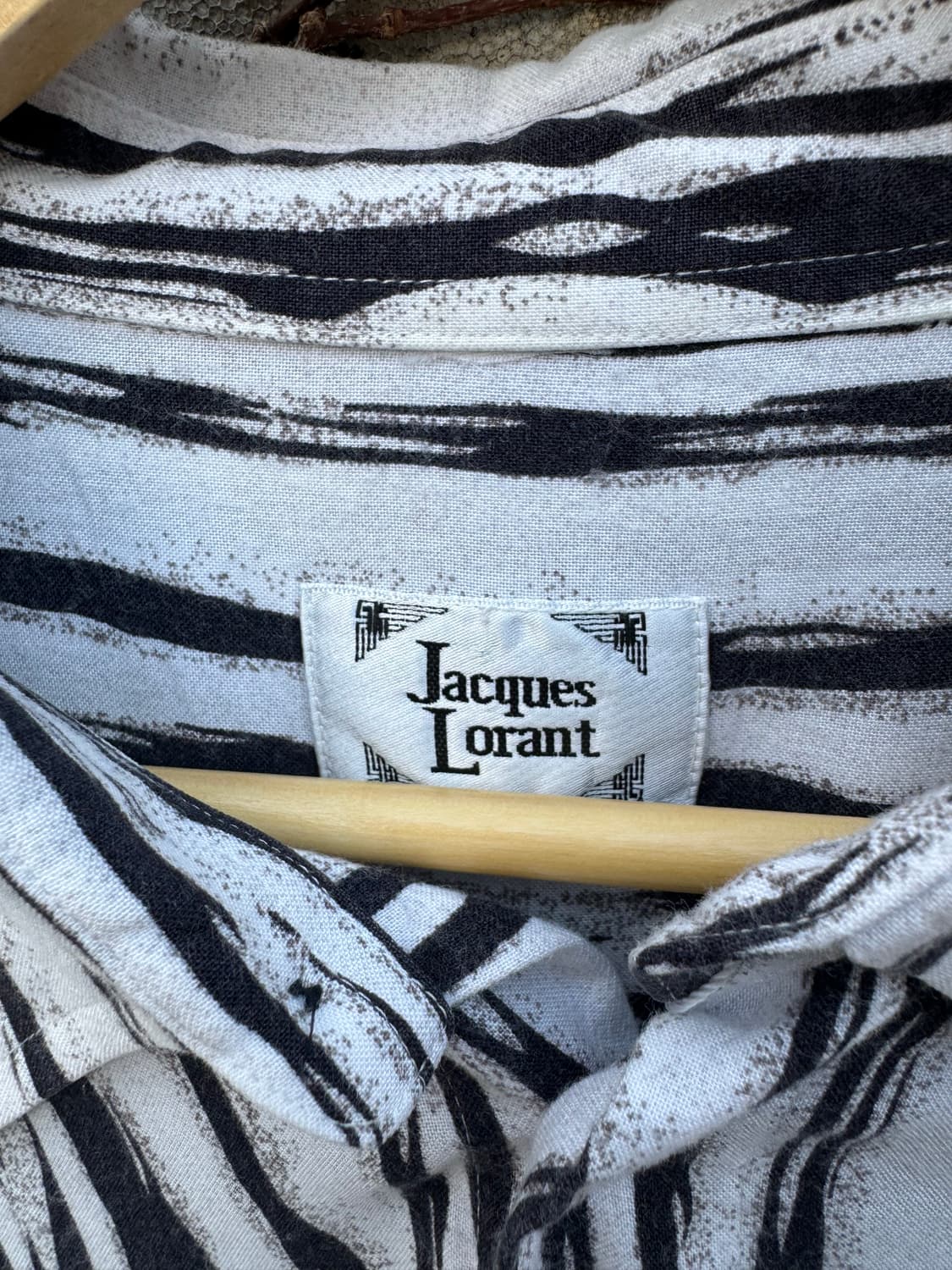 일본빈티지 비스코스 원단 지브라 패턴 얼룩 무늬 셔츠  상품이미지4