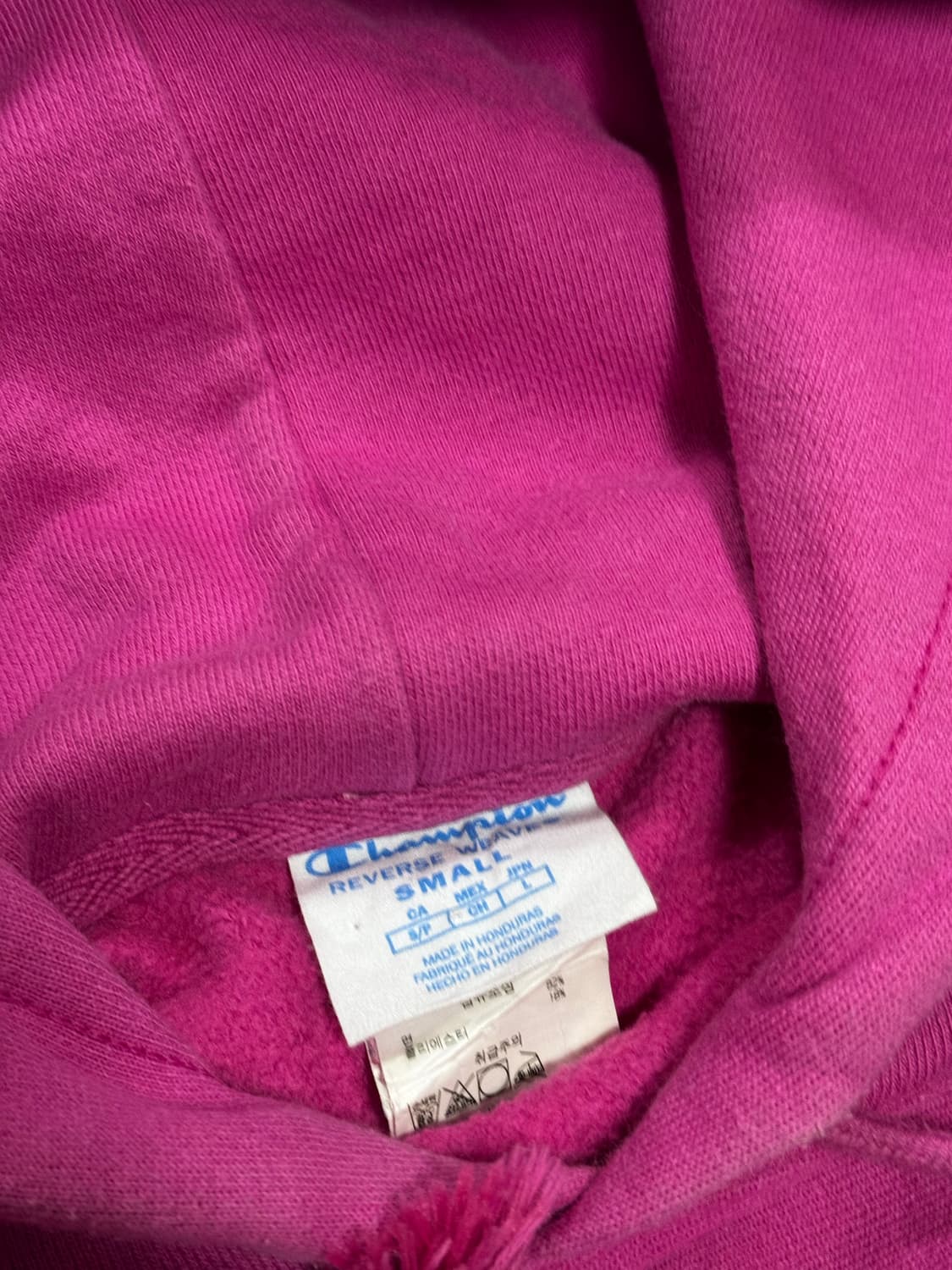 champion reverse weave 챔피온 리버스위트 핑크 후드 상품이미지4