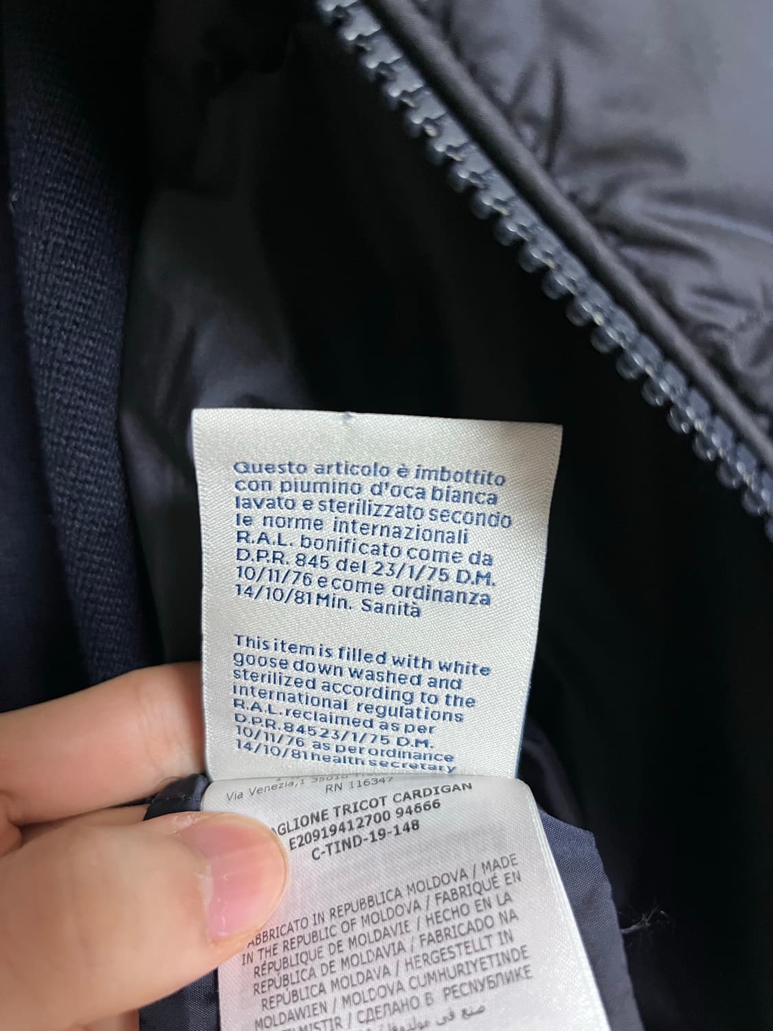 [XL] 19fw 몽클레어 니트패딩 네이비 상품이미지5