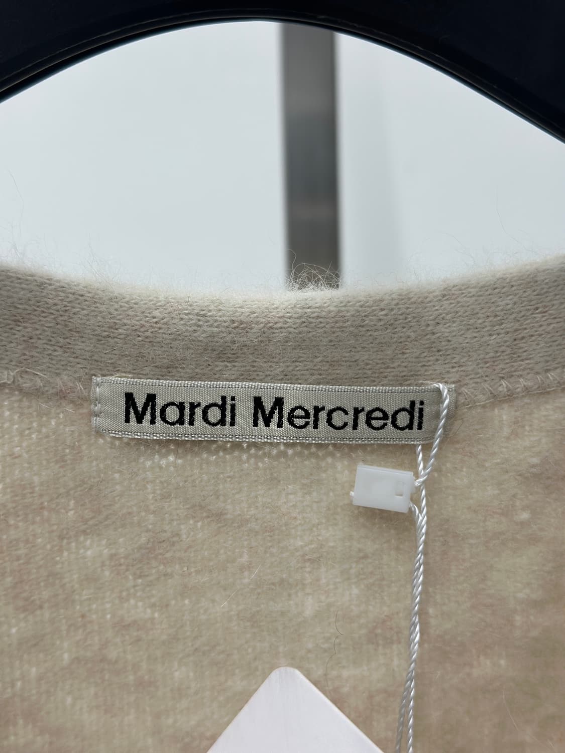 마르디 메크르디 아이보리/핑크 V넥 가디건  상품이미지5