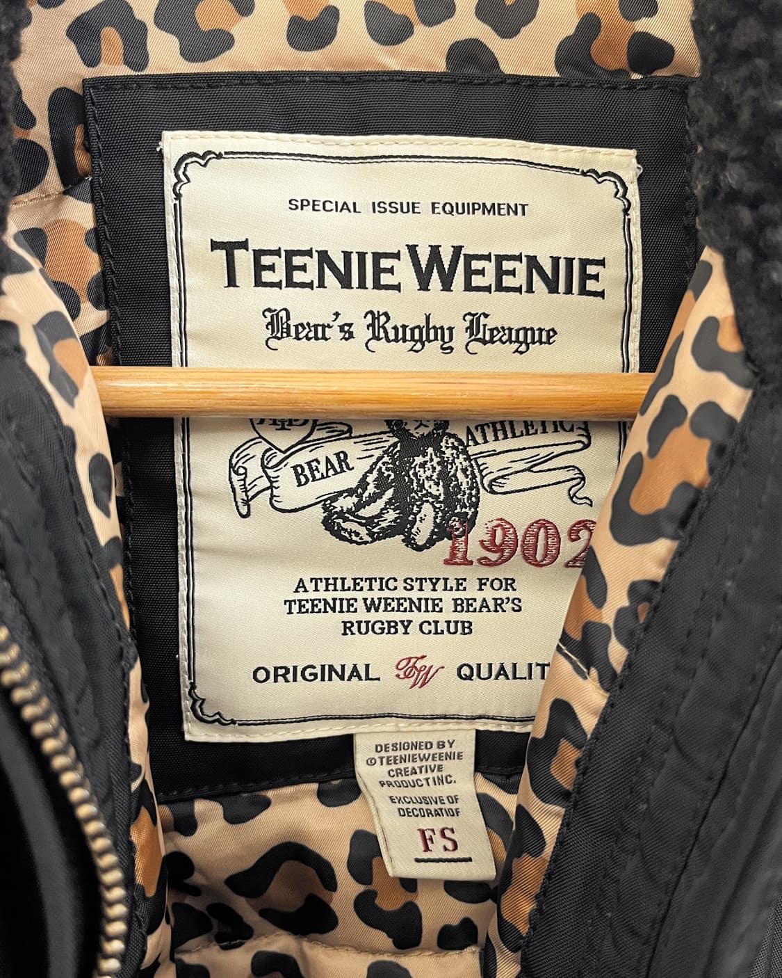 티니위니 퍼 카라 레오파드 항공점퍼 블랙 상품이미지9