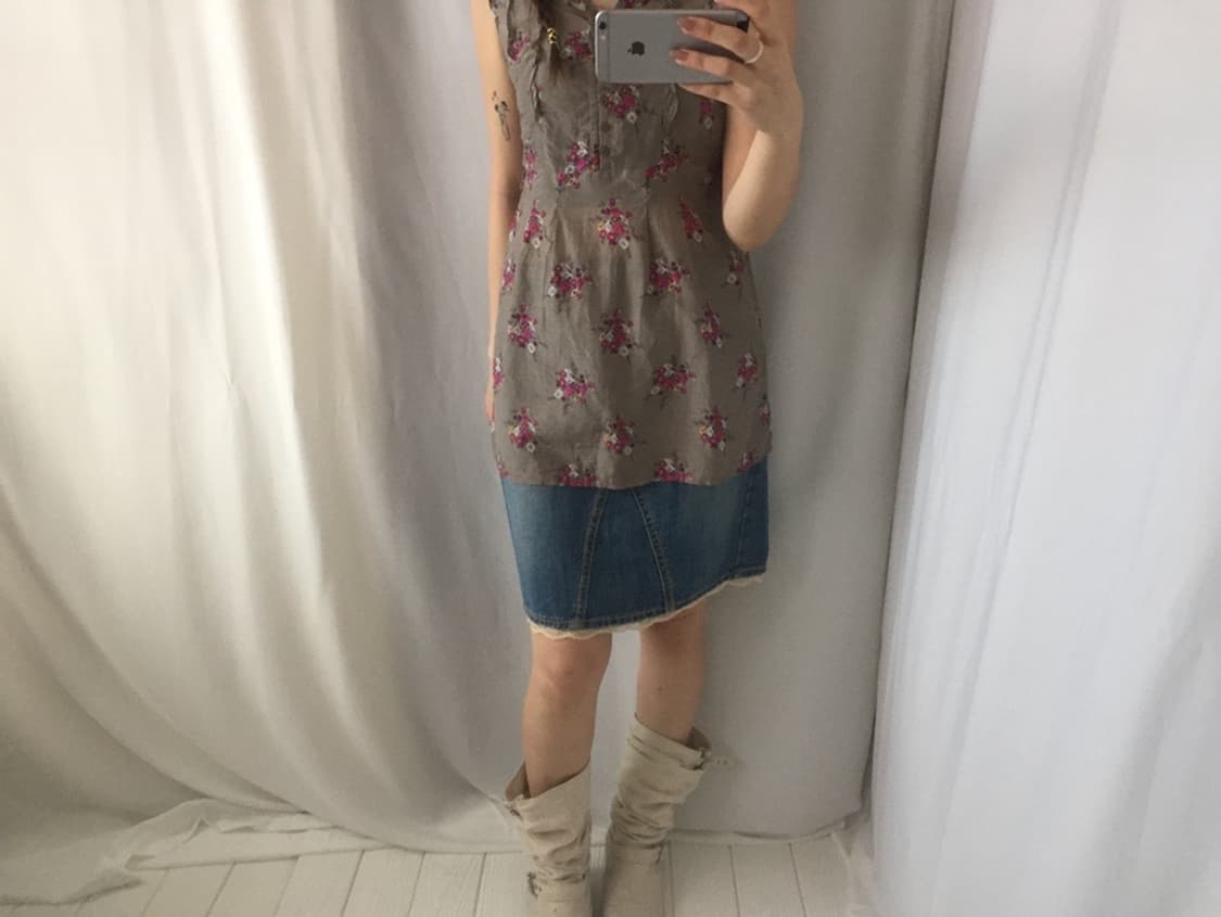 708. vintage rose puff blouse  상품이미지3