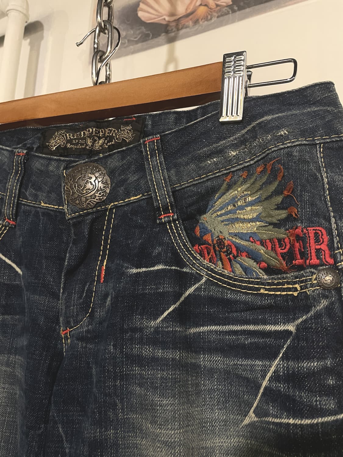 red pepper 레드페퍼 자수 세미 부츠컷 팬츠 상품이미지2