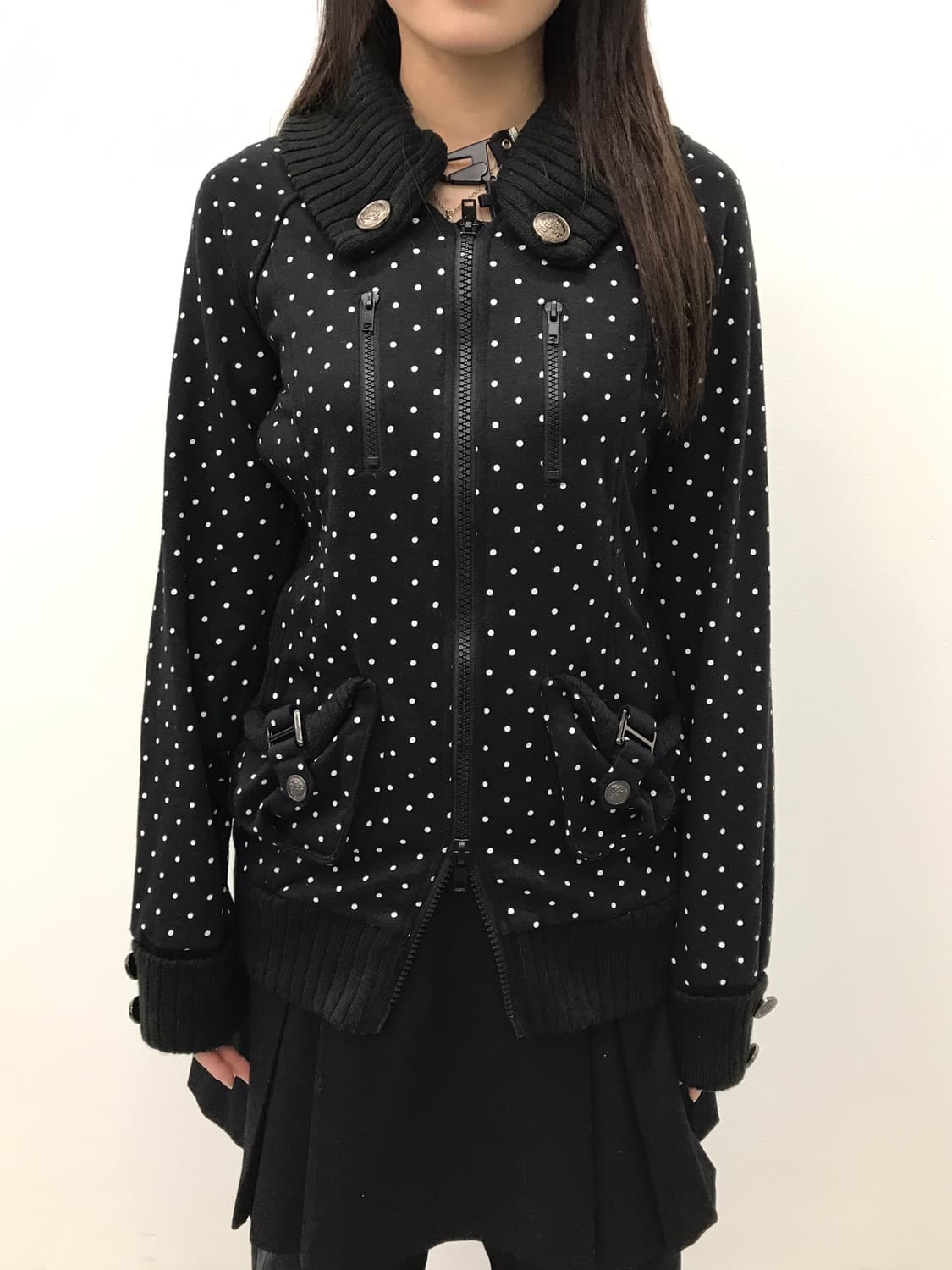Jpn 'ryuryu' Y2k Gyaru Dotted Zip Up 상품이미지2