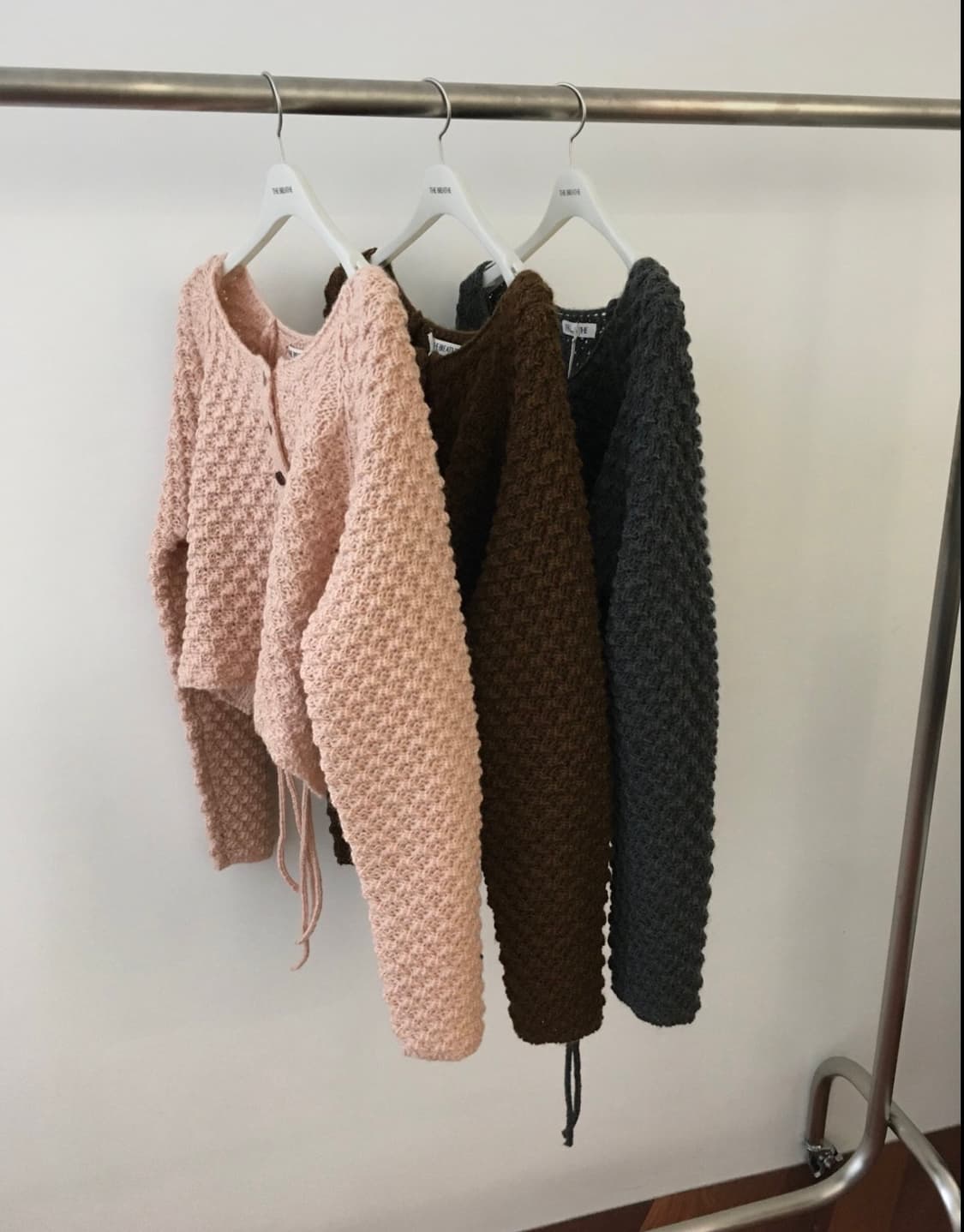 브리드 그레이프 울 가디건 (pink) 상품이미지7