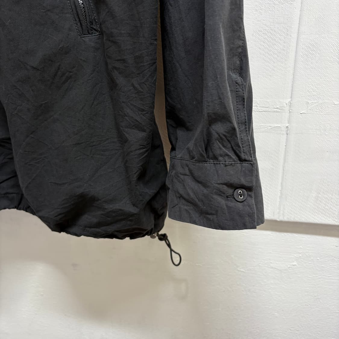 patterntorso 블랙 코튼 바스락 후드 바람막이 자켓 (XL) 상품이미지3