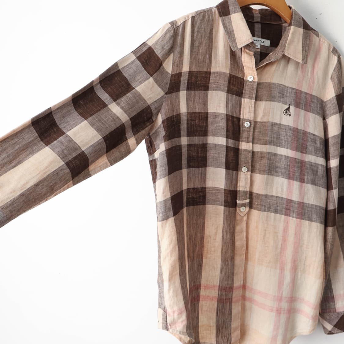 55/빈폴 린넨 체크 셔츠 상품이미지6