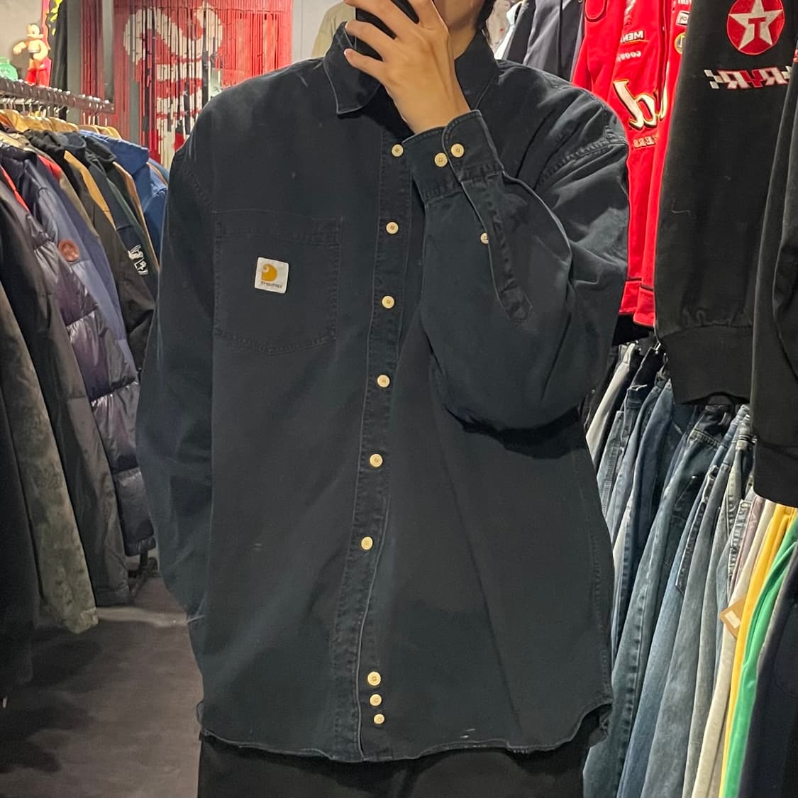 [IM] carhartt 칼하트 딥네이비 긴팔셔츠 상품이미지4