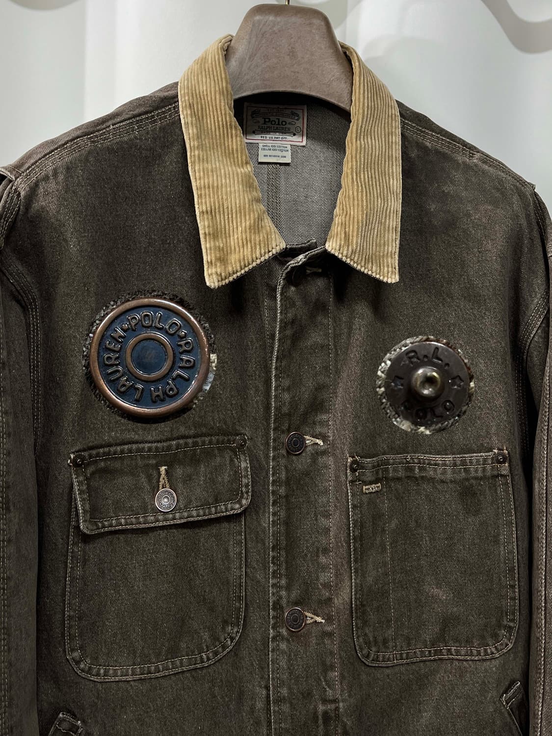 90's usa 폴로랄프로렌 칸예웨스트 스톤그레이 덩가리 데님 트러커자켓 상품이미지5