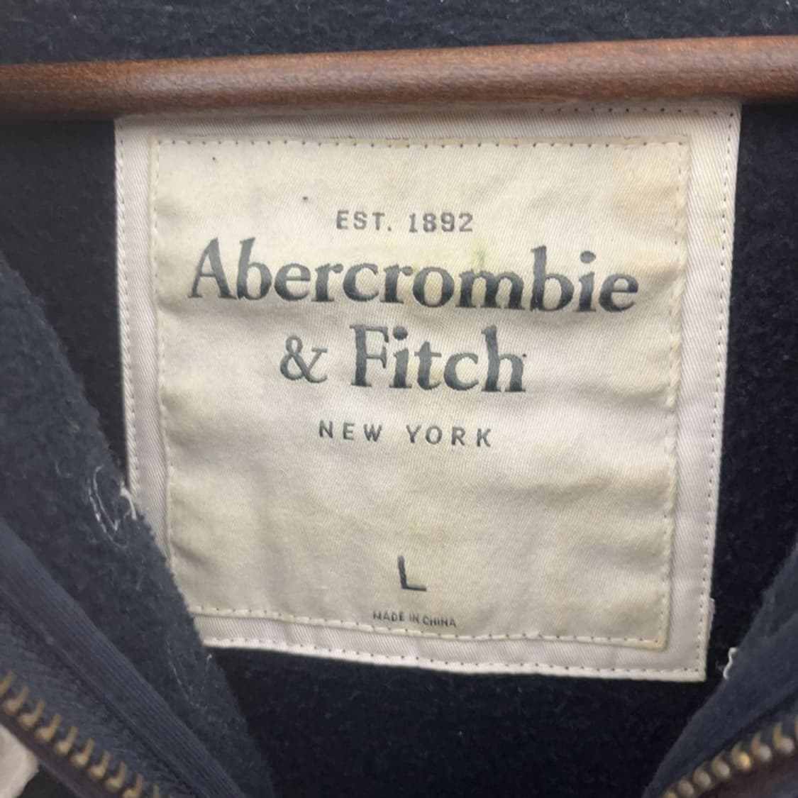 아베크롬비 올드스쿨 Y2K 스펠아웃 기모 후드집업 L C08572 상품이미지5