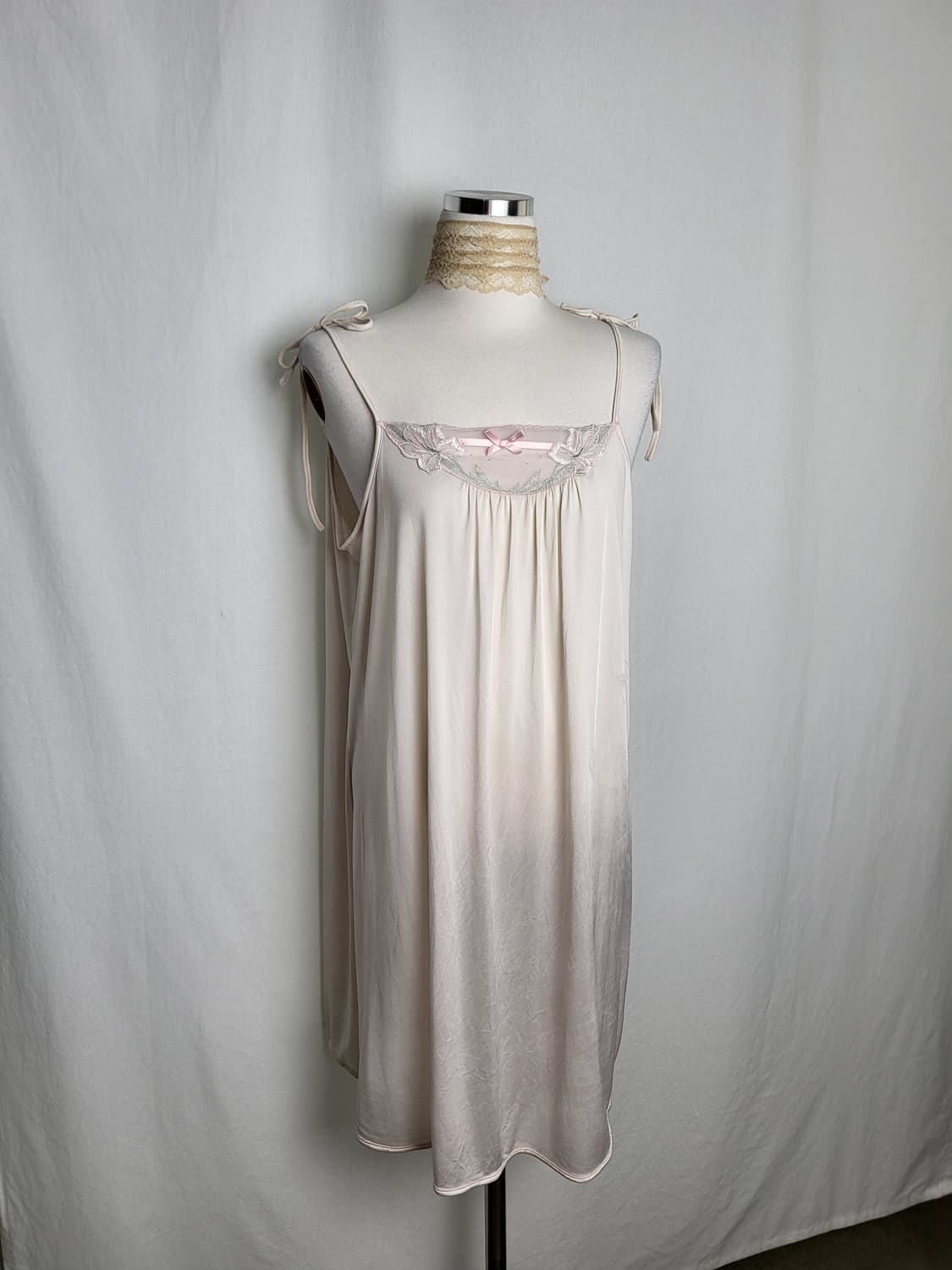 빈티지 피치 아이보리 슬립 드레스 상품이미지2