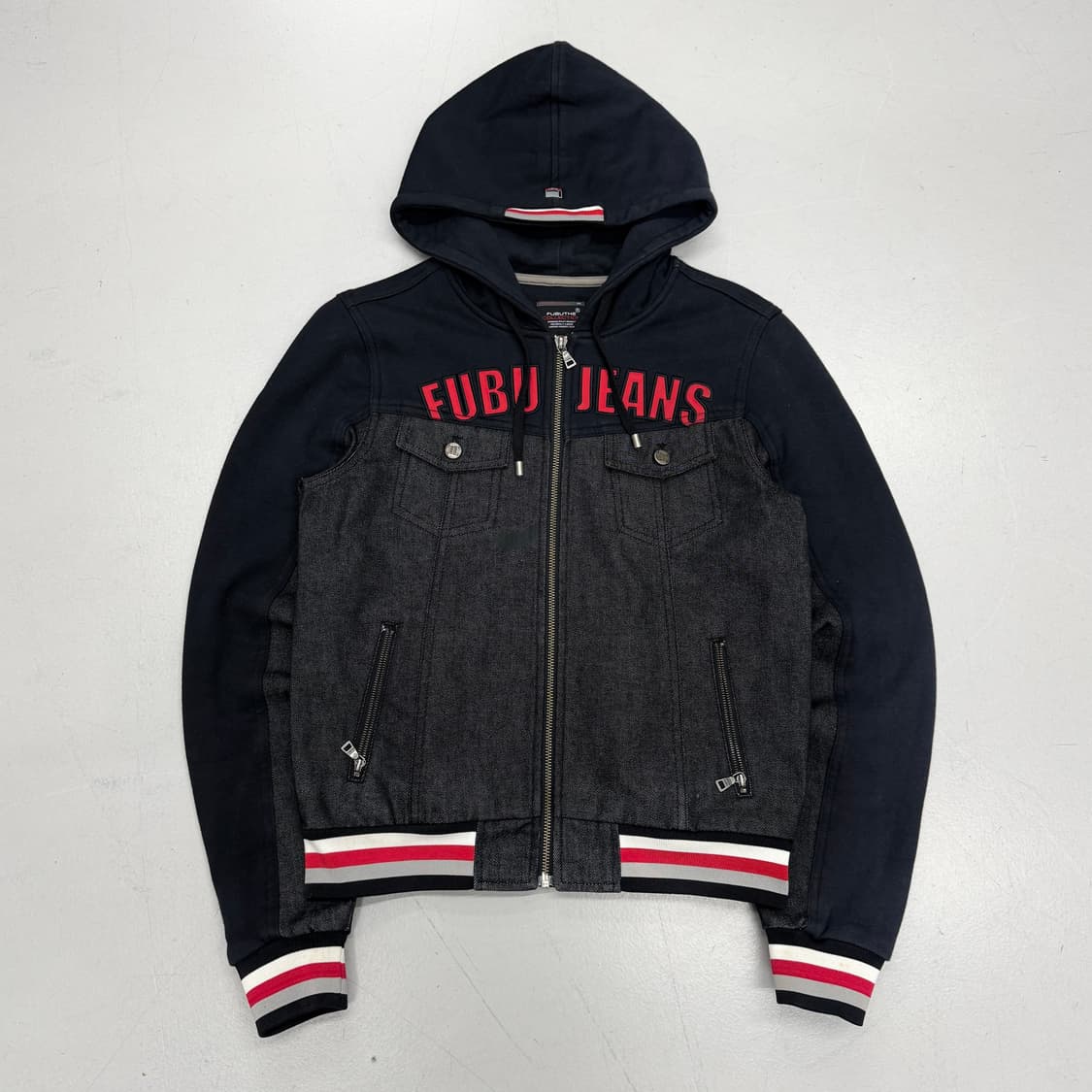 FUBU 후부 아치로고 데님 후드 자켓 상품이미지2