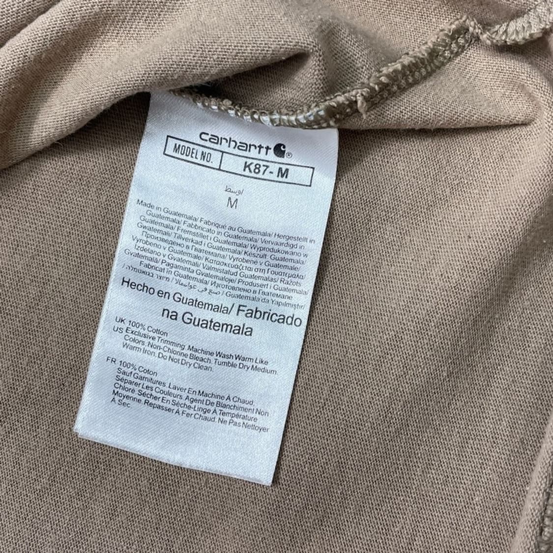 CARHARTT 루즈핏 포켓 반팔티 베이지 M 상품이미지4