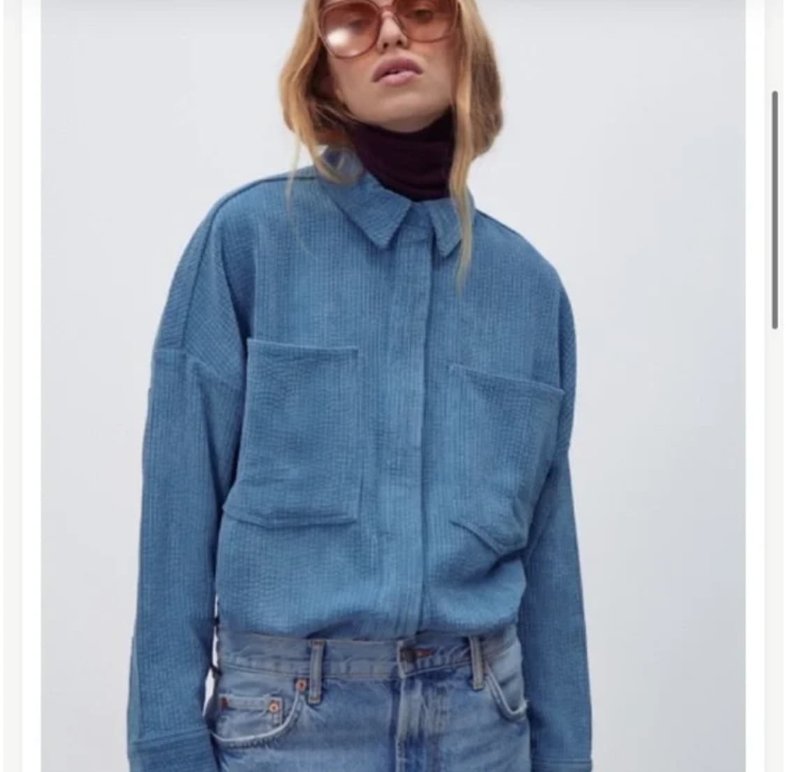 자라 오버핏 코듀로이 셔츠 L 상품이미지3