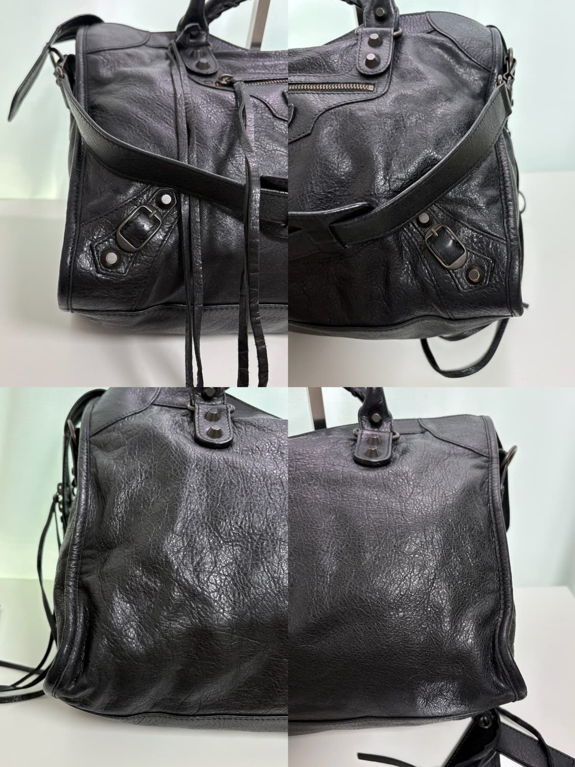 발렌시아가 시티 모터백 블랙 상품이미지2