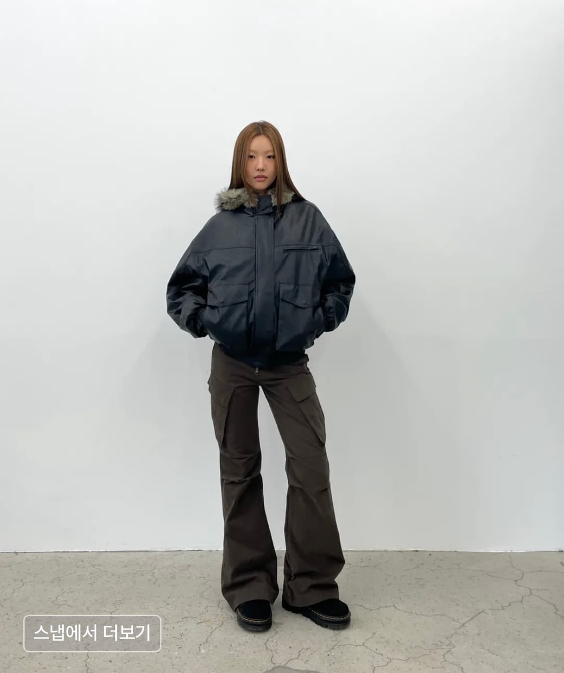 SANDRIC REVERSIBLE JUMPER 샌드릭 리버시블 퍼 레더 상품이미지3